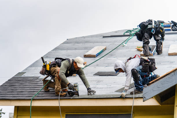 Professional Gutter Installation technician working in Manchester, MO